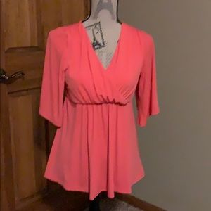 NWT Boston Proper coral kimono top small